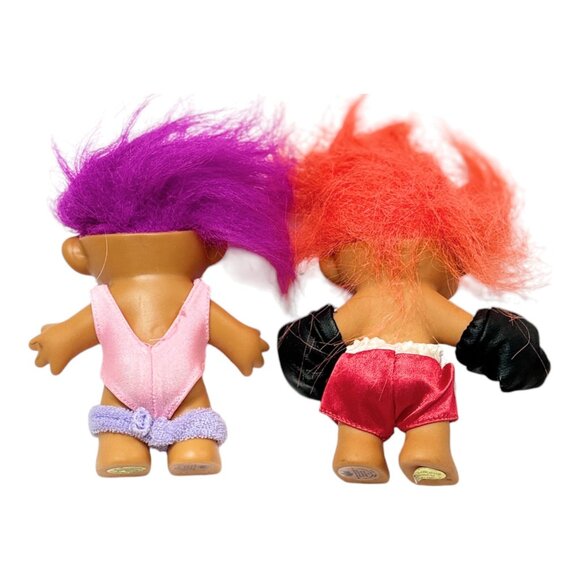 Russ Troll Doll Lot 4  Greek China Excercise Boxer 5 inch Vintage 1990s - Picture 9 of 12